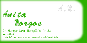 anita morgos business card